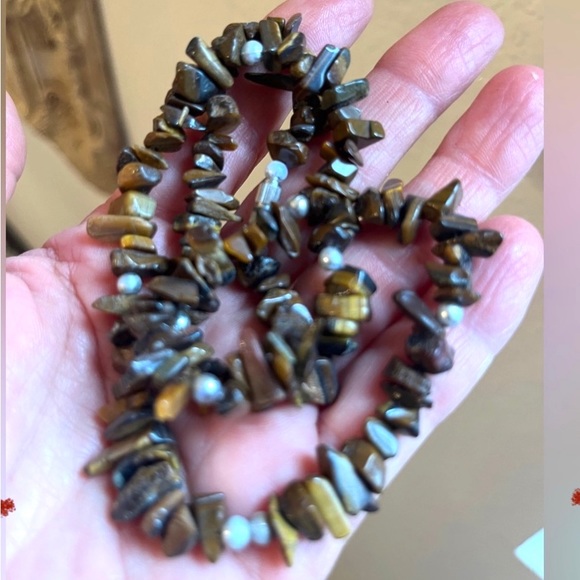 Accessories - Brown neckless with stones